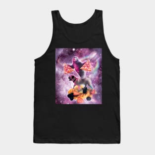 Space Pizza Sloth On Pug Unicorn On Waffles Tank Top